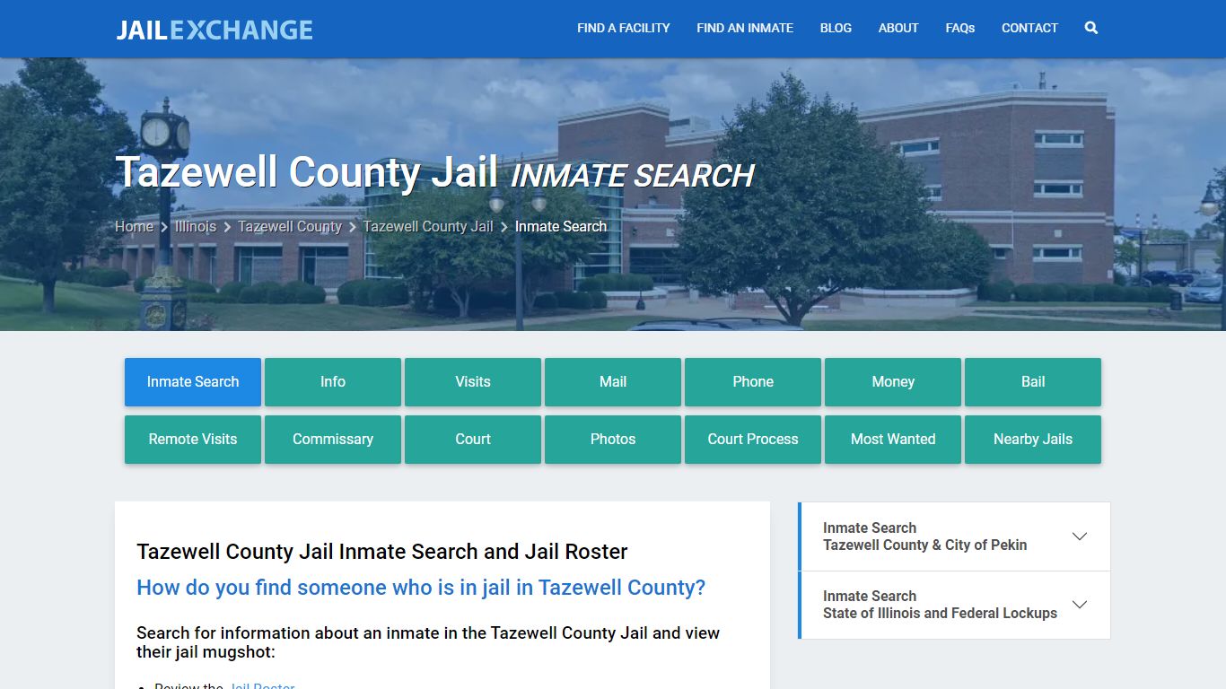 Inmate Search: Roster & Mugshots - Tazewell County Jail, IL